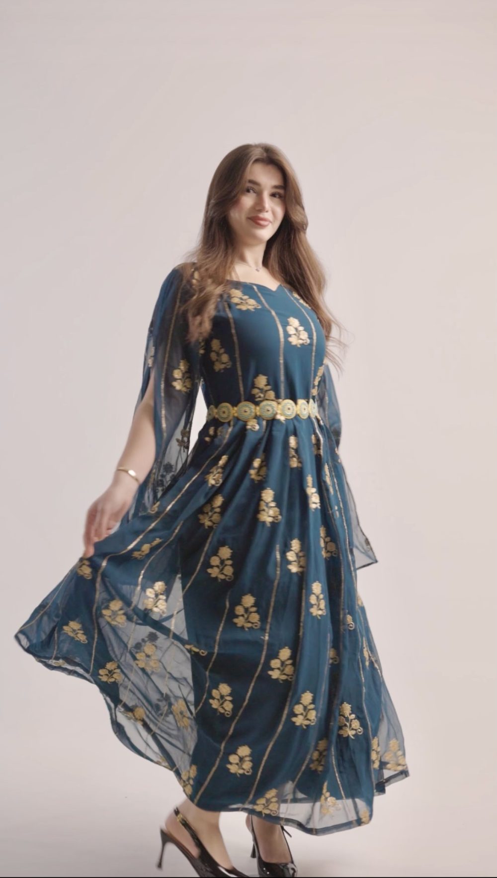 دراعه شيفون شك ترتر بقصه وكسرات